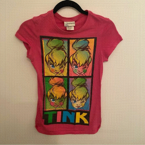 WALT Disney World Tinkerbell Pink Child T-Shirt in 6 - 8